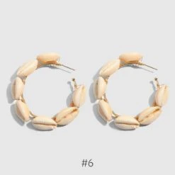 Ohrringe Seashell Muse -Herz Schmuck Geschaft Ohrringe Modeschmuck Ohrstecker Damen Schmuck Accessoires Muscheln gold weiss creme Beachstyle JustStyle Seashell Muse 6 865125