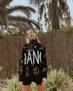 Oversize Pullover Manc 12 Oversize Pullover Manc -Herz Schmuck Geschaft Oversize Strickpullover Pullover Damen Sweater Kragen Planeten Universum schwarz weiss Manc Cindy 2 332742