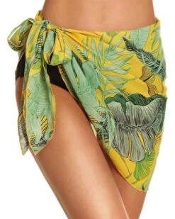 Pareo Cover-Up Tropicana 14 Pareo Cover-Up Tropicana -Herz Schmuck Geschaft Pareo Sarong Cover Up Beach Strand Tuch asymmetrisch Rock Top Pareos Boho Tropical hellgruen gruen blaetter 5