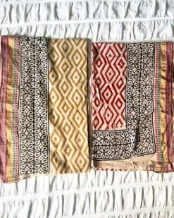 Pareo Tuch Aloka -Herz Schmuck Geschaft Pareo Sarong Tuch Schal Pareos Boho Hippie Indien Blockprint Baumwolle Aloka gelb rot 2