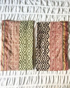 Pareo Tuch Aloka -Herz Schmuck Geschaft Pareo Sarong Tuch Schal Pareos Boho Hippie Indien Blockprint Baumwolle Aloka gruen schwarz 1