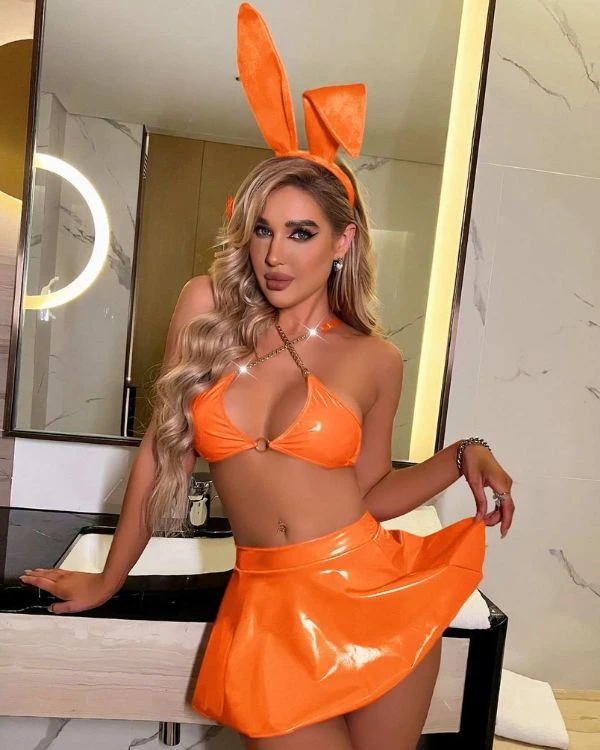 Top, Rock & Maske Set You Bunny – Bild 2