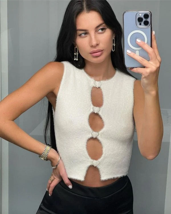 Plüsch Crop Top Corazon – Bild 2