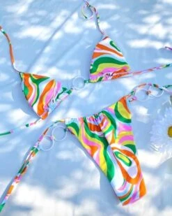 Vintage Bikini Retro Gusto -Herz Schmuck Geschaft Retro Bikini Set Vintage Bademode Farbig Triangel String Tanga Brazilian Ringe High Waist Brazil Bikinis Retro Gusto 2 901872