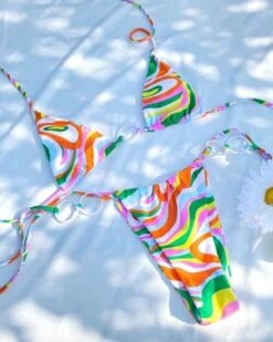 Vintage Bikini Retro Gusto -Herz Schmuck Geschaft Retro Bikini Set Vintage Bademode Farbig Triangel String Tanga Brazilian Ringe High Waist Brazil Bikinis Retro Gusto 4 326333