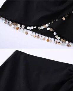 Mini Rock La Missy 14 Mini Rock La Missy -Herz Schmuck Geschaft Rock Damen Minirock Skirt Boho Hippie Anhaenger Deko Muscheln Asymmetrisch Reissverschluss schwarz La Missy 2