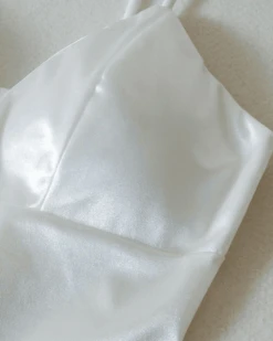 Satin Crop Top Joy -Herz Schmuck Geschaft Satin Top Crop Top Lingerie Damen Joy weiss 1 177848