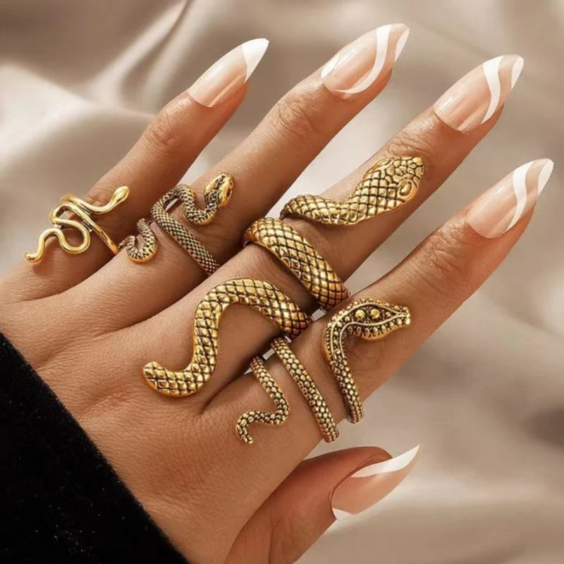 Schlangen Ring Set Snake Gang – Bild 2