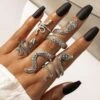Schlangen Ring Set Snake Gang -Herz Schmuck Geschaft Schlangen Ringset Fingerringe Ringe Schlange Modeschmuck Ring Damen Snake Gang silber 3 815091