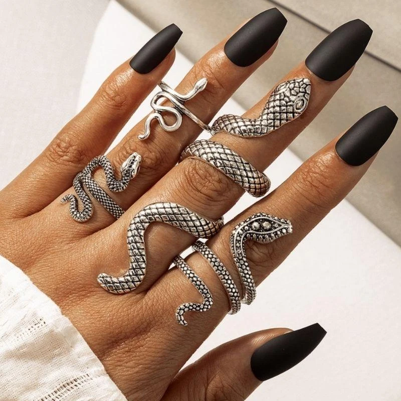 Schlangen Ring Set Snake Gang