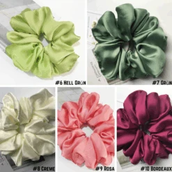 Scrunchie Haargummi Silky Lion -Herz Schmuck Geschaft Scrunchie Haargummi Satin Seide XXL grosse haargummis Silky Lion detail 6 10 589235