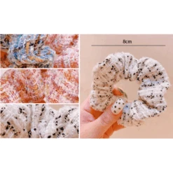 Scrunchie Nizza -Herz Schmuck Geschaft Scrunchie haargummi stoff gewoben chanel style elegant weich scrunchies viele farben haare haarschmuck nizza alle 2 815065