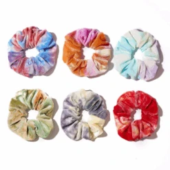 Scrunchie Velvet Batik -Herz Schmuck Geschaft Scrunchie haargummi velvet samt weich scrunchies viele farben haare haarschmuck haarband schweiz tie batik bohemian alle 1 338456