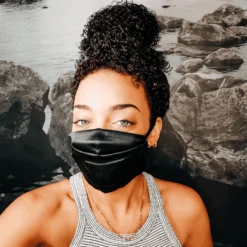 Seidenmaske Schwarz The Night