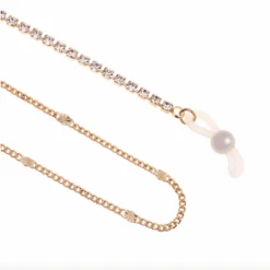 Sonnenbrille Kette Shiny -Herz Schmuck Geschaft Sonnenbrillenkette Brillenkette Accessoires Sommer Glitzer Strasssteine gold Shiny 5 122831