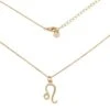 Sternzeichen Halskette Löwe -Herz Schmuck Geschaft Sternzeichen Kette Halskette Zodiac Astrologie echt Silber 925 Schmuck Modeschmuck Schweiz JustStyle S925 Loewe Leo Zeichen gold 1