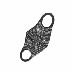 Stoffmaske Sparkle Sparkle -Herz Schmuck Geschaft Stoffmaske Gesichtsmaske Maske Festival Party Sparkle Sparkle schwarz silber 2 248302