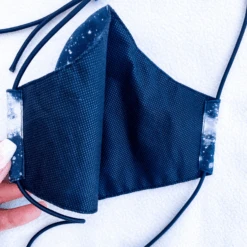 Ketten-Maske Black Universe -Herz Schmuck Geschaft Stoffmaske Kette Hinterkopf Mundschutz Maske Hygienemaske Filter Fashion Unisex Damen Herren schwarz weiss Black Universe Detail 1 981855