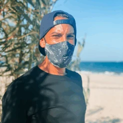 Ketten-Maske Black Universe -Herz Schmuck Geschaft Stoffmaske Kette Hinterkopf Mundschutz Maske Hygienemaske Filter Fashion Unisex Damen Herren schwarz weiss Black Universe Mati 1 938214