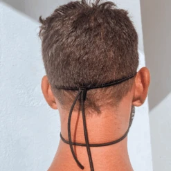 Ketten-Maske Black Universe -Herz Schmuck Geschaft Stoffmaske Kette Hinterkopf Mundschutz Maske Hygienemaske Filter Fashion Unisex Damen Herren schwarz weiss Black Universe Mati 7 537615