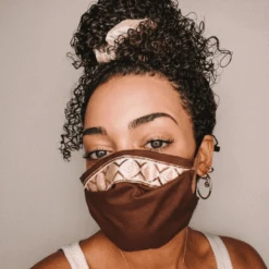 Baumwoll Maske Maxime 8 Baumwoll Maske Maxime -Herz Schmuck Geschaft Stoffmaske Maske Gesichtsmaske Baumwolle Unisex Fashion Schweiz Bohemian Dekorand Ethno braun Maxime 4 519889