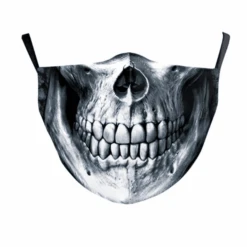 Stoffmasken Skull Faces -Herz Schmuck Geschaft Stoffmaske Mundschutz Atemschutz Hygienemaske Maske Corona Schweiz Totenkopf Rosen Skull Masken Damen herren Skull Faces Real Skull 1 464340