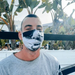 Stoffmaske Hey You -Herz Schmuck Geschaft Stoffmaske Mundschutz Hygieneschutz Maske Gesichtsmaske schwarz Hey you Bogdan 2 552072