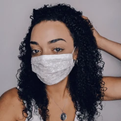 Boho Maske Jasmine -Herz Schmuck Geschaft Stoffmaske Mundschutz Maske Bohemian Blumen Ibizastyle weiss Jasmine 1 578435