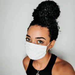 Boho Maske Jasmine -Herz Schmuck Geschaft Stoffmaske Mundschutz Maske Bohemian Blumen Ibizastyle weiss Jasmine 2 782503