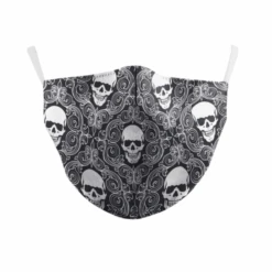 Face Mask Skull Nights -Herz Schmuck Geschaft Stoffmasken Maske Atemschutz Hygienemaske Totenkopf Skull Nights 2 231400