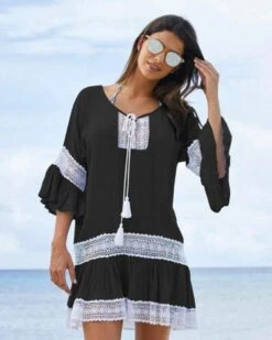 Strandkleid Tunika Yvette -Herz Schmuck Geschaft Strandkleid Damen Tunika Kleid Sommerkleid Strand Boho Yvette 1 163776