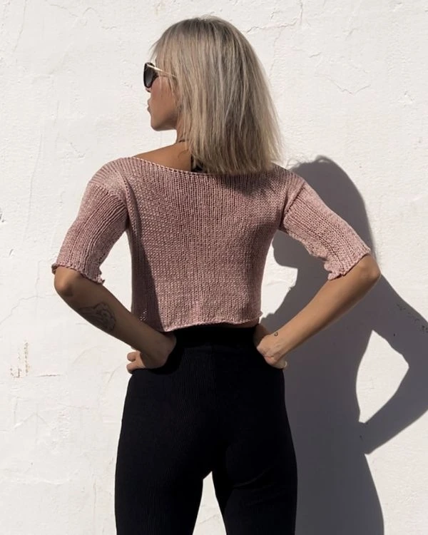 Häkel Strick Shirt Raquel – Bild 3