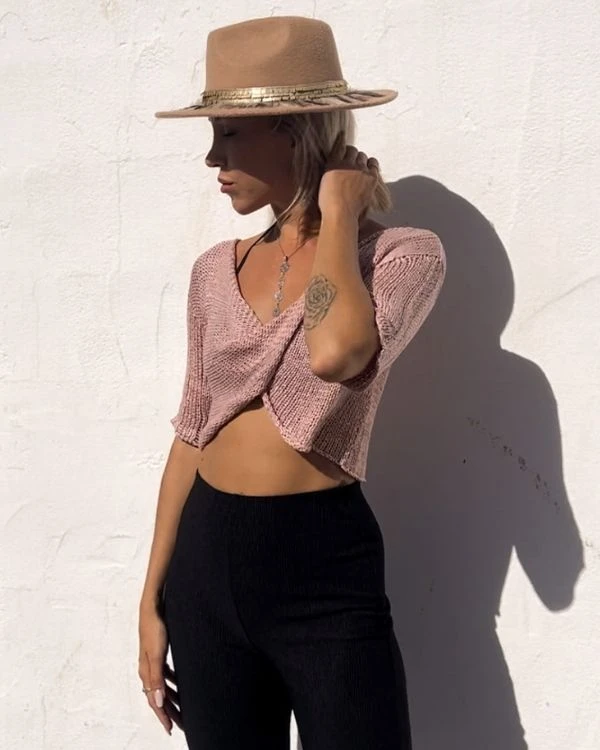 Häkel Strick Shirt Raquel – Bild 4