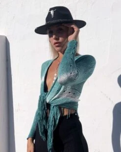 Fransen Häkel Kimono Livia