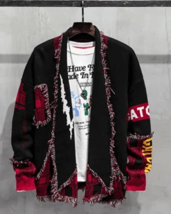 Cardigan Herren V-Style 15 Cardigan Herren V-Style -Herz Schmuck Geschaft Strickjacke Cardigan Jeansjacke Herren Maenner Kimono Fransen Bohemian V Style schwarz 4 541089