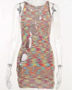 Farbiges Cut-Out Strickkleid Gwenny -Herz Schmuck Geschaft Strickkleid Kleid Sommerkleid Cut Outs Minikleid farbig bunt Gwenny 10