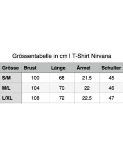 Nirvana T-Shirt Nevermind Baby -Herz Schmuck Geschaft T Shirt Nirvana Unisex Rock and Roll Baumwolle Kurzarm Print Groessentabelle 1