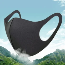 Schwarze Stoffmaske Im Set - Lela -Herz Schmuck Geschaft Textilmaske Mundschutz Maske Atemschutz Fashion Mundschutzmaske Style Schutz Covid19 Schweiz Lela schwarz Detail 1 731651