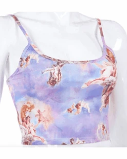 Top Angelo 11 Top Angelo -Herz Schmuck Geschaft Top Croptop Tanktop Spaghettitraeger Vintage Retro Engelrprint Angelo violett 2 478711