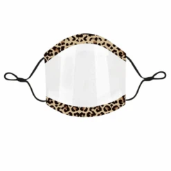 Transparente Maske Leo -Herz Schmuck Geschaft Transparente Maske Durchsichtige Maske Corona Maske Schweiz Animalprint Transparent Leo schwarz braun 2 751925
