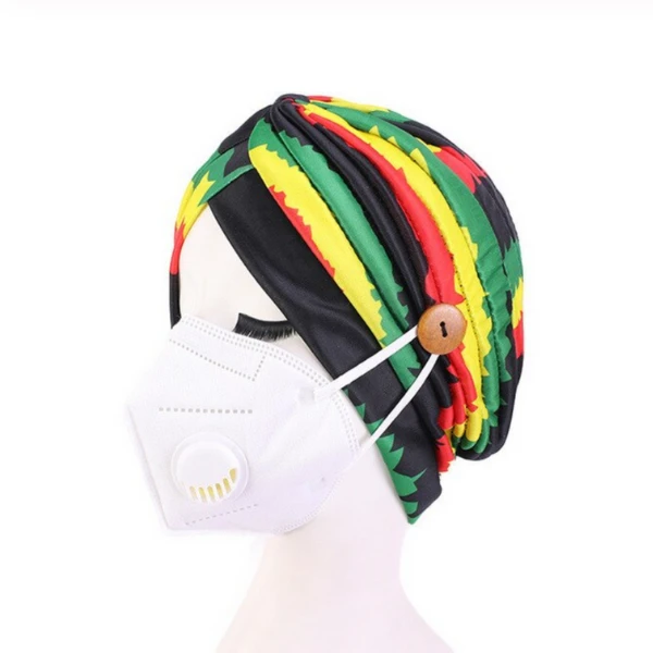 Turban Kopfbedeckung Rasta 4 Turban Kopfbedeckung Rasta – Bild 2