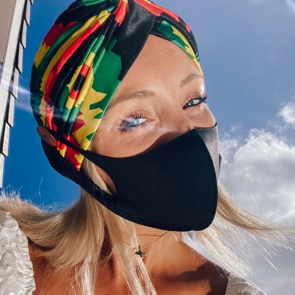 Turban Kopfbedeckung Rasta 3 Turban Kopfbedeckung Rasta