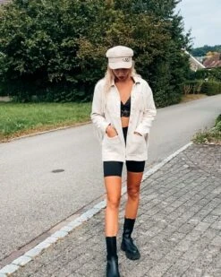 Fransen Jacke Alanis -Herz Schmuck Geschaft Wildleder Fransenjacke Jacke Herbst Uebergangsjacke Fransen Boho Hippie Halb Lang Kragen Alanis beige Cindy Schweiz 6