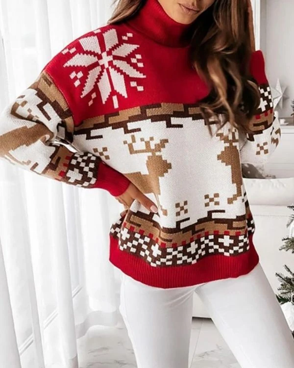 Winterpullover Reindeer & Snowflake – Bild 5