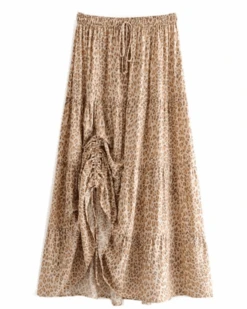 Zweiteiler Leo Chic -Herz Schmuck Geschaft Zweiteiler Damen Zweierset Bohemian Festival Leopard Animalprint Maxirock Croptop Leo Chic 13 358503