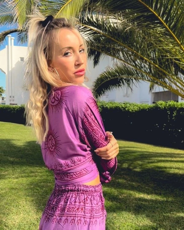 Zweierset Hose & Bluse Purple Om – Bild 5