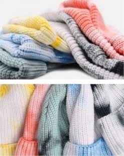 Beanie Batik Style -Herz Schmuck Geschaft beanies muetzen beanie gerippt wintermuetzen fashion unisex damen herren batik tie dye farben baumwolle juststyle 1 459266