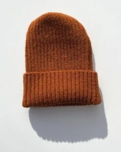 Beanie Mütze Jona -Herz Schmuck Geschaft beanies muetzen kopfbedeckung hut beanie unisex damen herren unifarbig style.fashion schweiz jona orange rostig braun 1 674074