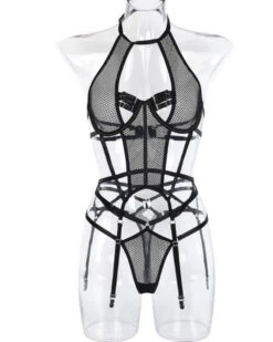 Dessous Bondage Body Andrina -Herz Schmuck Geschaft dessous lingerie erotik reizwaesche bodysuit bondage body fetisch schweiz juststyle schwarz andrina 4