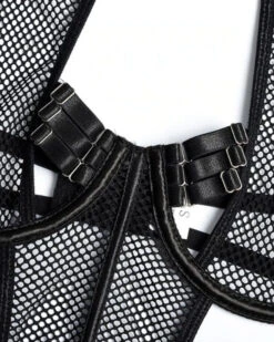 Dessous Bondage Body Andrina -Herz Schmuck Geschaft dessous lingerie erotik reizwaesche bodysuit bondage body fetisch schweiz juststyle schwarz andrina 9